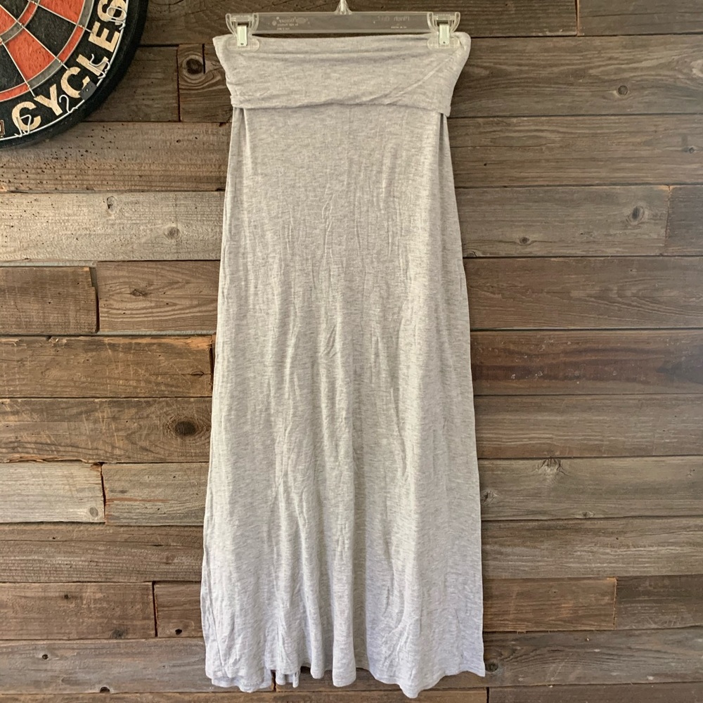 Light grey, very stretchy maxi skirt